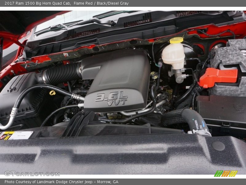 Flame Red / Black/Diesel Gray 2017 Ram 1500 Big Horn Quad Cab