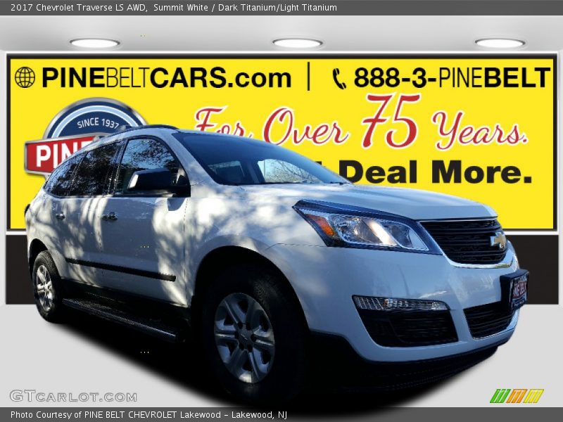 Summit White / Dark Titanium/Light Titanium 2017 Chevrolet Traverse LS AWD
