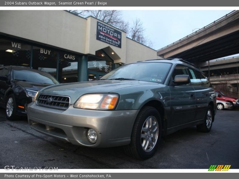Seamist Green Pearl / Beige 2004 Subaru Outback Wagon