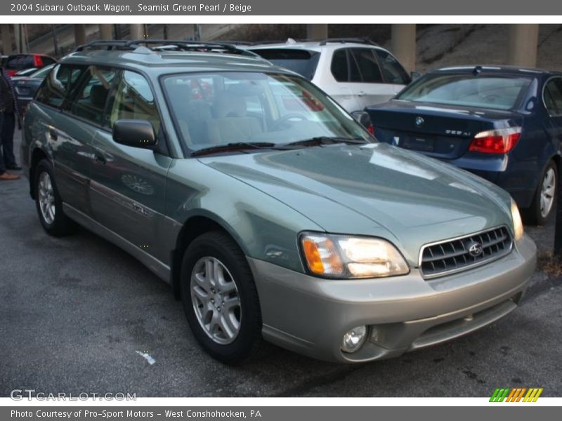 Seamist Green Pearl / Beige 2004 Subaru Outback Wagon