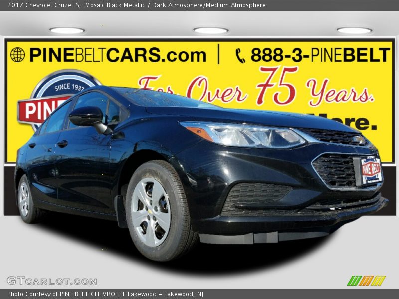 Mosaic Black Metallic / Dark Atmosphere/Medium Atmosphere 2017 Chevrolet Cruze LS