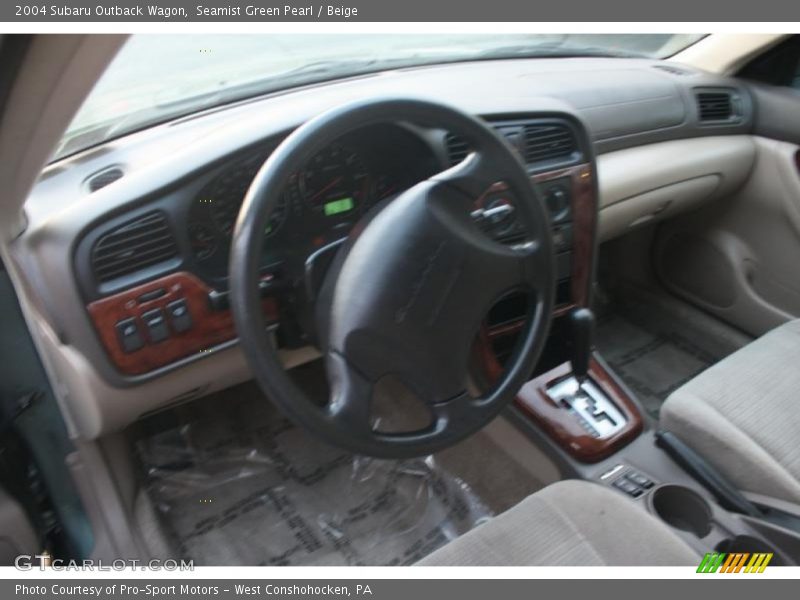 Seamist Green Pearl / Beige 2004 Subaru Outback Wagon