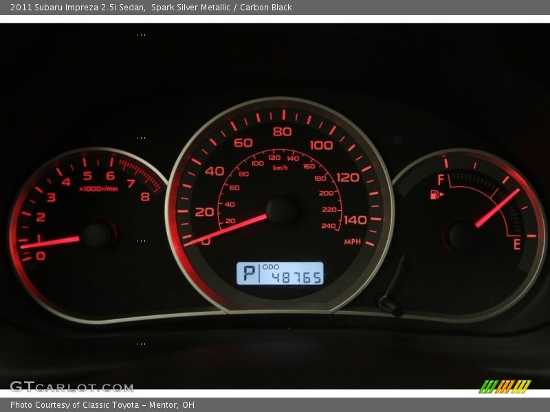 Spark Silver Metallic / Carbon Black 2011 Subaru Impreza 2.5i Sedan