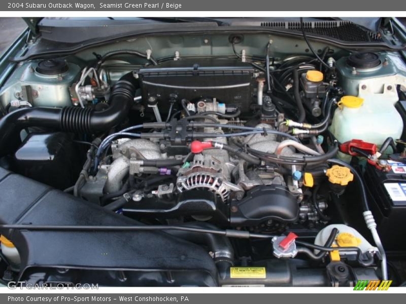 Seamist Green Pearl / Beige 2004 Subaru Outback Wagon