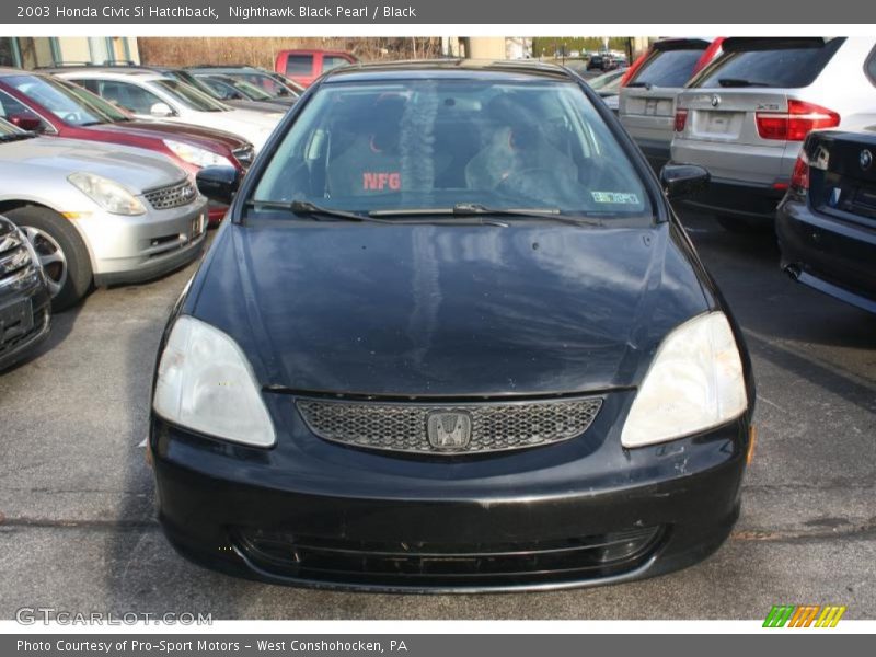Nighthawk Black Pearl / Black 2003 Honda Civic Si Hatchback