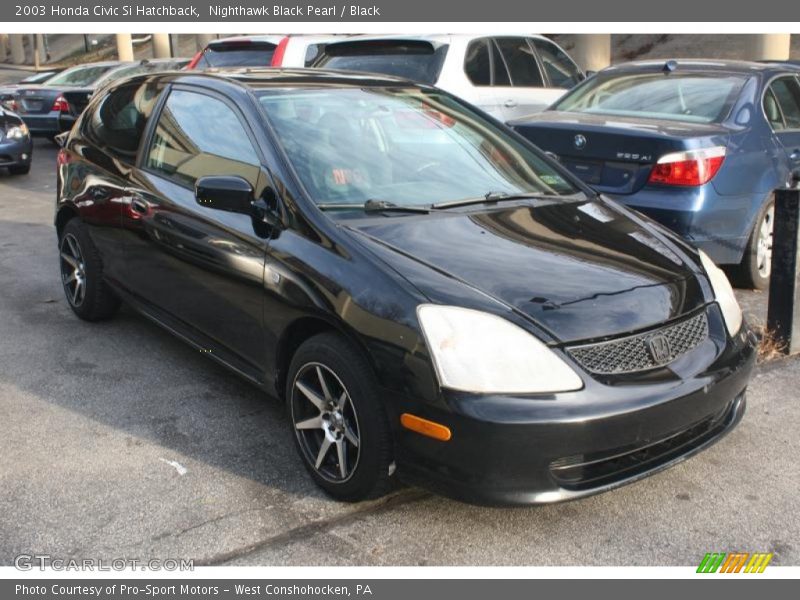 Nighthawk Black Pearl / Black 2003 Honda Civic Si Hatchback