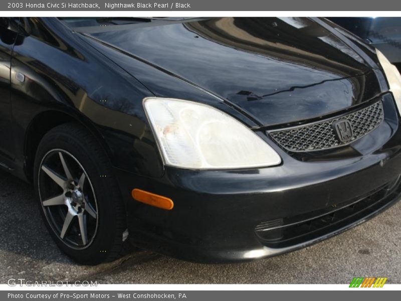 Nighthawk Black Pearl / Black 2003 Honda Civic Si Hatchback