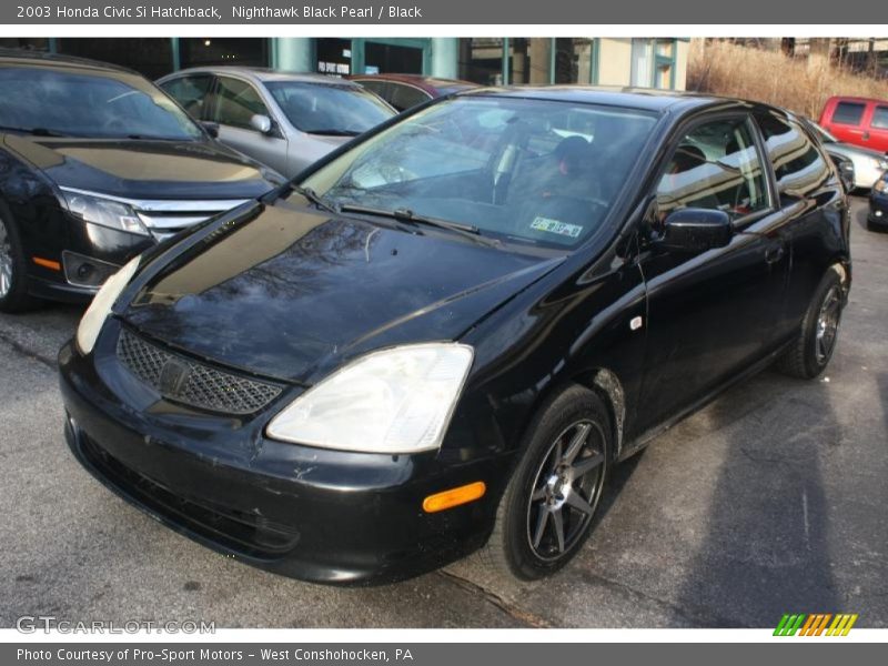 Nighthawk Black Pearl / Black 2003 Honda Civic Si Hatchback