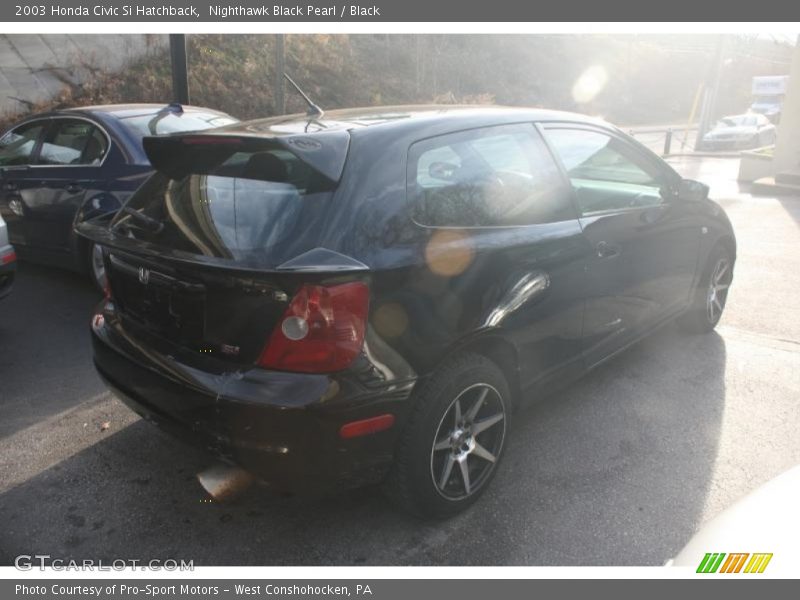 Nighthawk Black Pearl / Black 2003 Honda Civic Si Hatchback