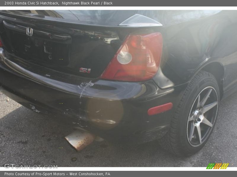 Nighthawk Black Pearl / Black 2003 Honda Civic Si Hatchback