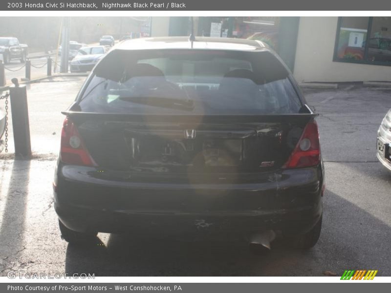 Nighthawk Black Pearl / Black 2003 Honda Civic Si Hatchback