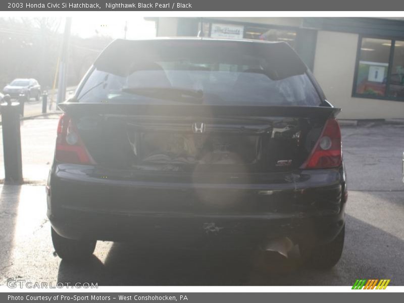 Nighthawk Black Pearl / Black 2003 Honda Civic Si Hatchback