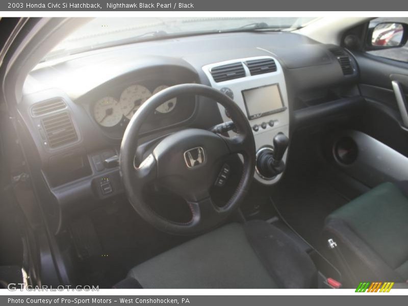 Nighthawk Black Pearl / Black 2003 Honda Civic Si Hatchback