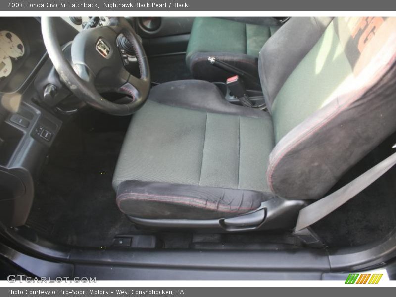 Nighthawk Black Pearl / Black 2003 Honda Civic Si Hatchback