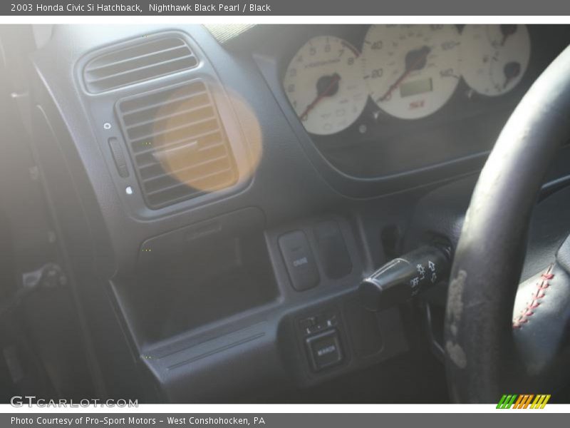 Nighthawk Black Pearl / Black 2003 Honda Civic Si Hatchback