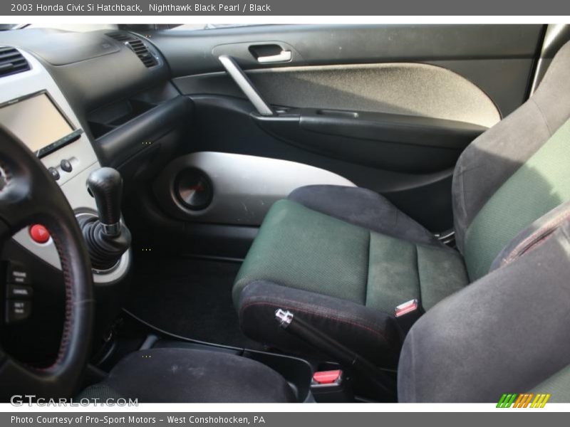 Nighthawk Black Pearl / Black 2003 Honda Civic Si Hatchback