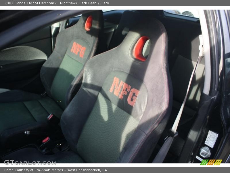 Nighthawk Black Pearl / Black 2003 Honda Civic Si Hatchback