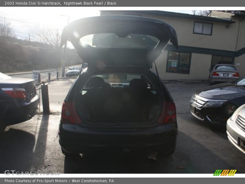Nighthawk Black Pearl / Black 2003 Honda Civic Si Hatchback