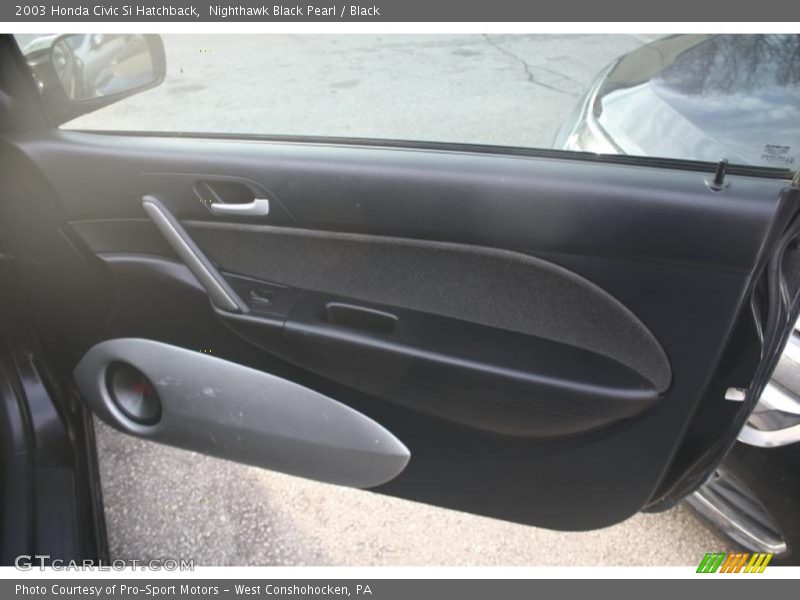 Nighthawk Black Pearl / Black 2003 Honda Civic Si Hatchback