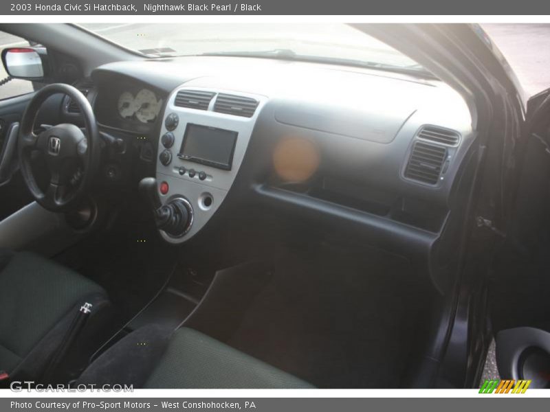 Nighthawk Black Pearl / Black 2003 Honda Civic Si Hatchback