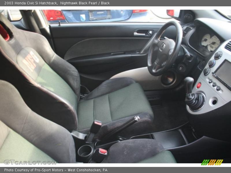 Nighthawk Black Pearl / Black 2003 Honda Civic Si Hatchback