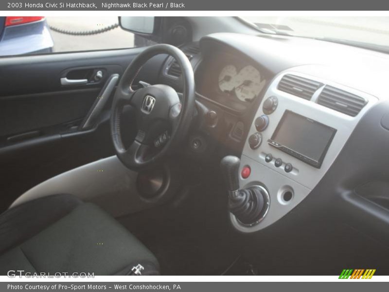 Nighthawk Black Pearl / Black 2003 Honda Civic Si Hatchback