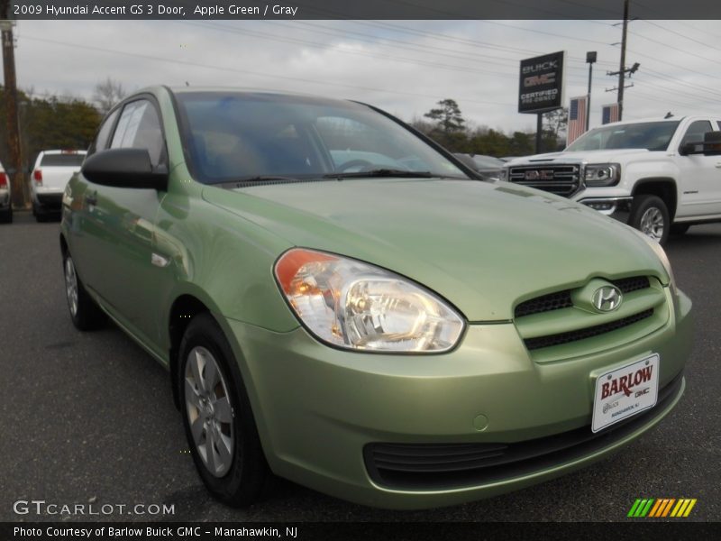 Apple Green / Gray 2009 Hyundai Accent GS 3 Door