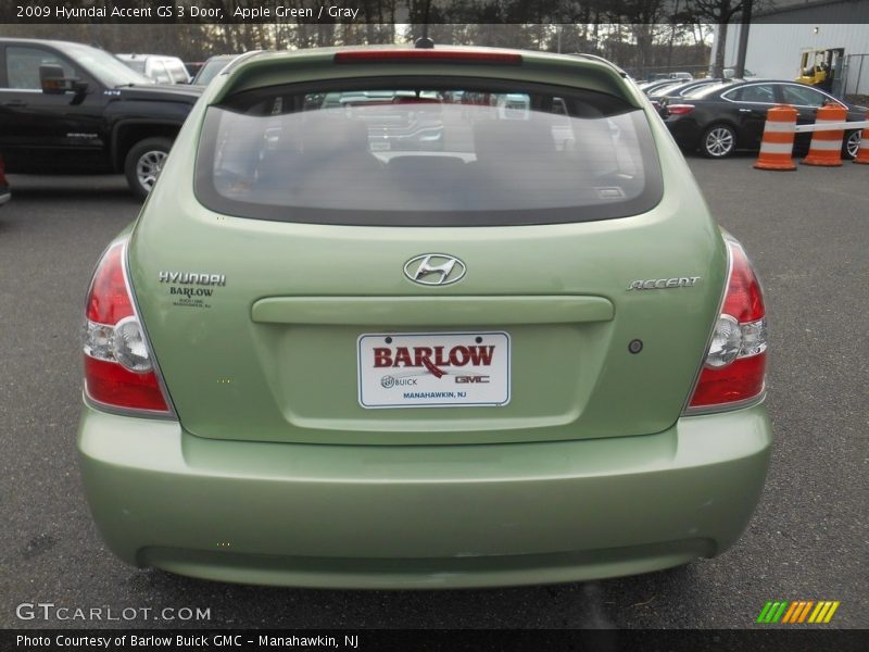 Apple Green / Gray 2009 Hyundai Accent GS 3 Door