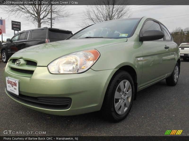Apple Green / Gray 2009 Hyundai Accent GS 3 Door