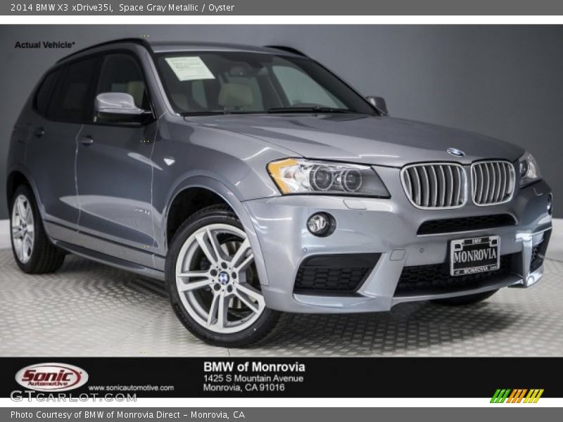 Space Gray Metallic / Oyster 2014 BMW X3 xDrive35i