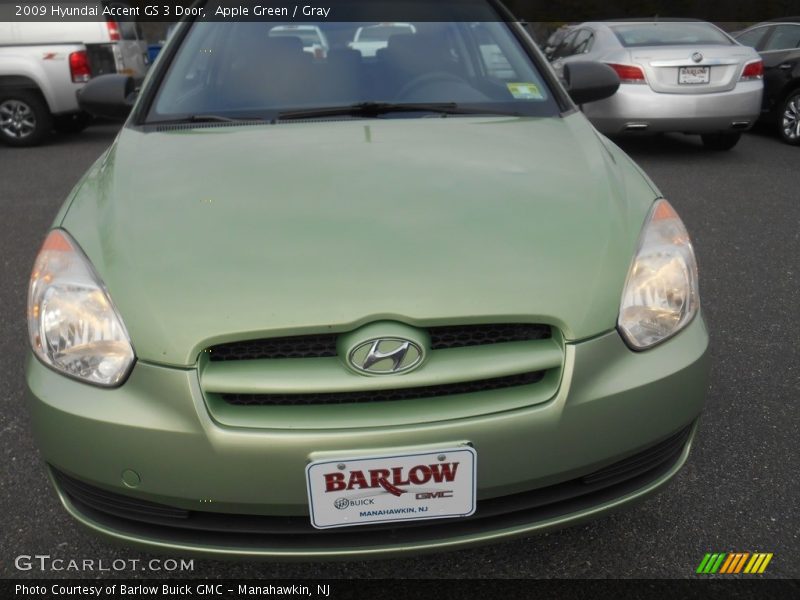 Apple Green / Gray 2009 Hyundai Accent GS 3 Door