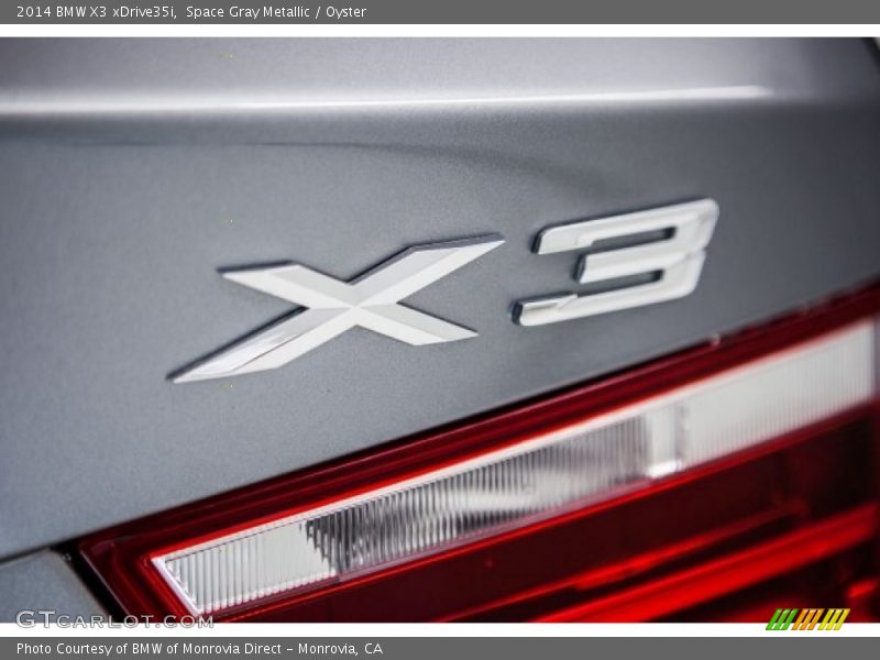 Space Gray Metallic / Oyster 2014 BMW X3 xDrive35i