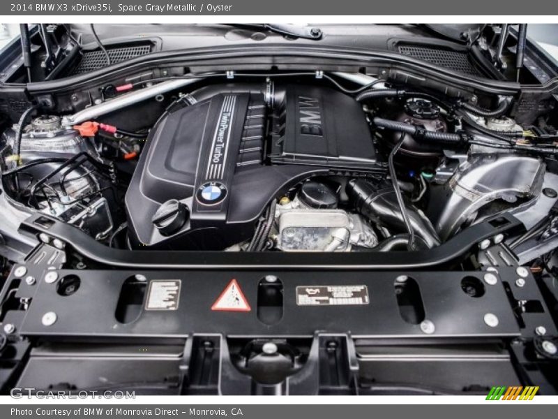 Space Gray Metallic / Oyster 2014 BMW X3 xDrive35i
