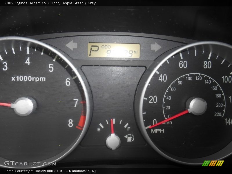 Apple Green / Gray 2009 Hyundai Accent GS 3 Door