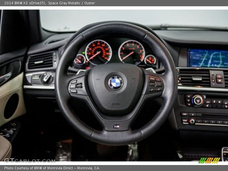 Space Gray Metallic / Oyster 2014 BMW X3 xDrive35i