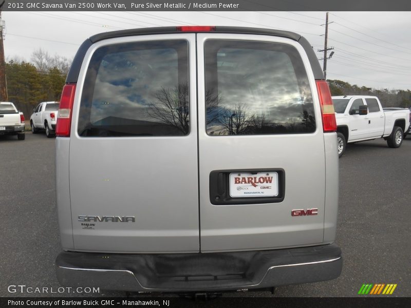 Pure Silver Metallic / Medium Pewter 2012 GMC Savana Van 2500 Work Van
