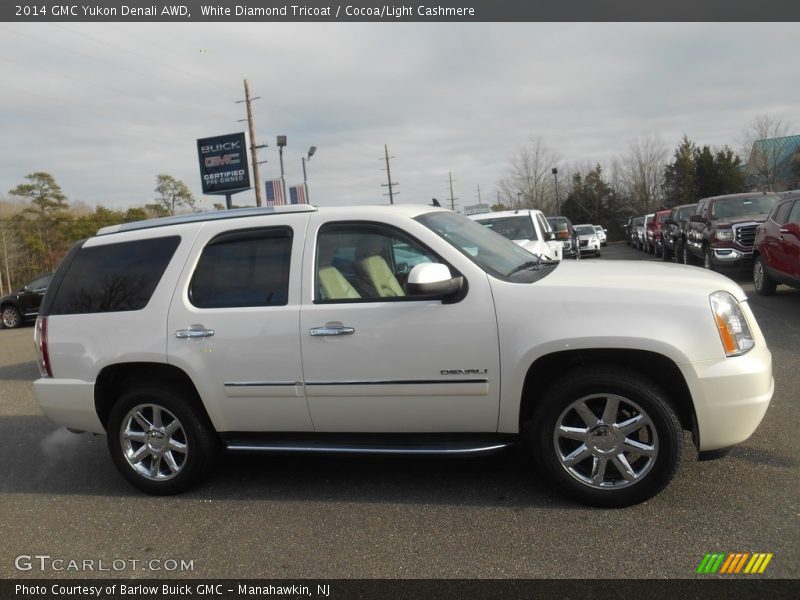White Diamond Tricoat / Cocoa/Light Cashmere 2014 GMC Yukon Denali AWD