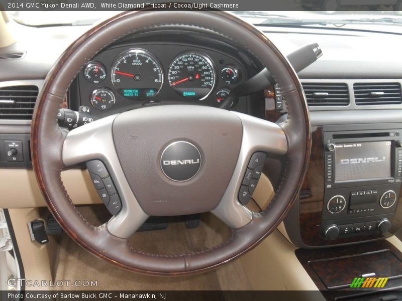 White Diamond Tricoat / Cocoa/Light Cashmere 2014 GMC Yukon Denali AWD