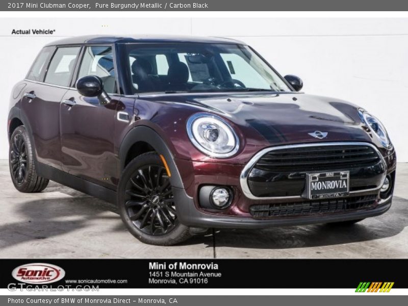 Pure Burgundy Metallic / Carbon Black 2017 Mini Clubman Cooper