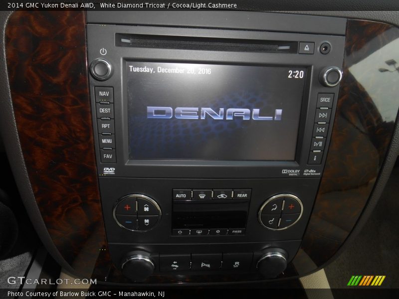 White Diamond Tricoat / Cocoa/Light Cashmere 2014 GMC Yukon Denali AWD