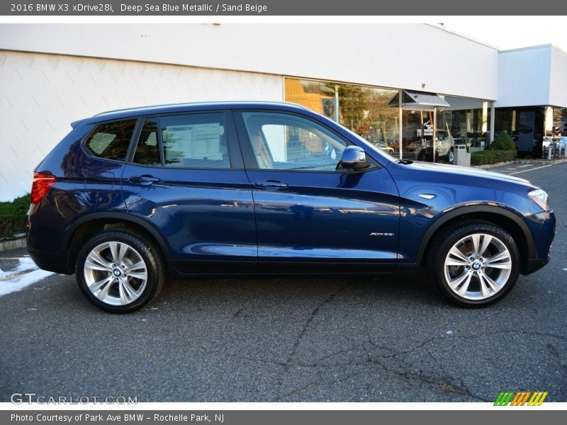 Deep Sea Blue Metallic / Sand Beige 2016 BMW X3 xDrive28i