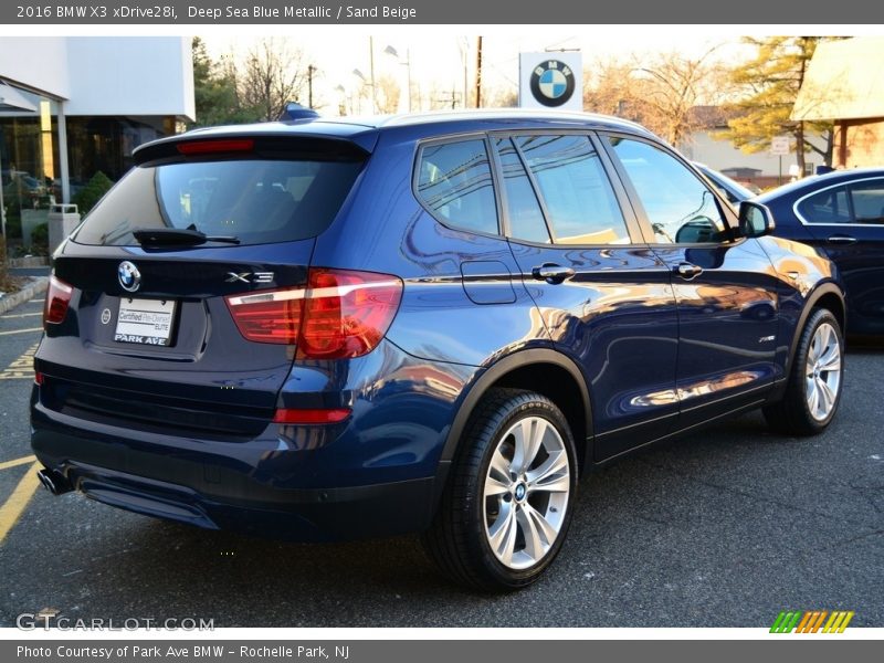 Deep Sea Blue Metallic / Sand Beige 2016 BMW X3 xDrive28i