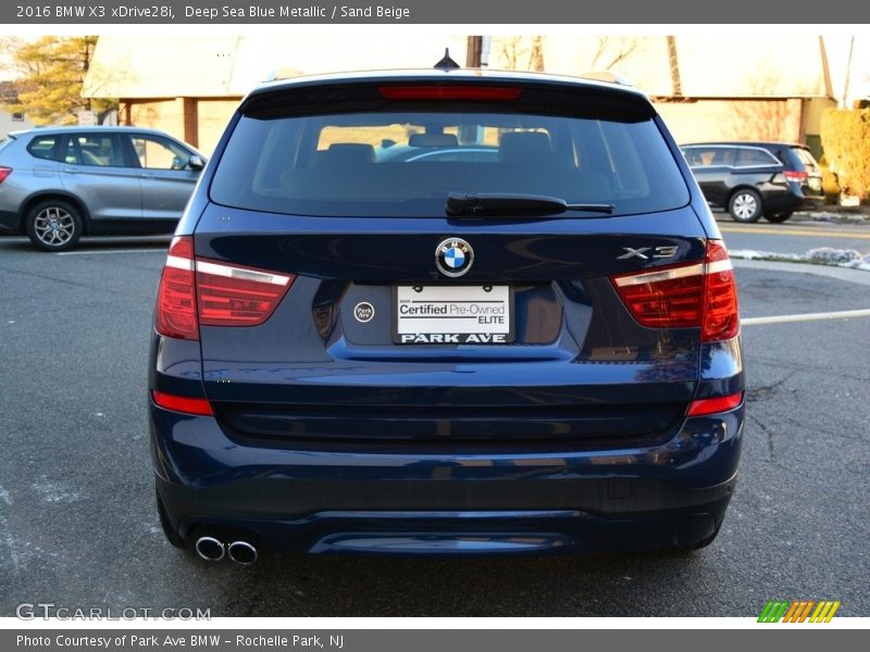 Deep Sea Blue Metallic / Sand Beige 2016 BMW X3 xDrive28i