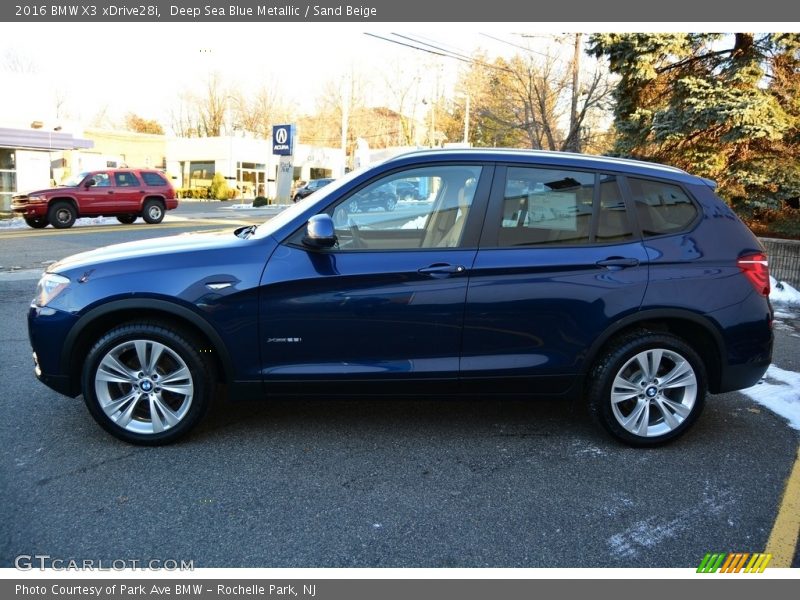 Deep Sea Blue Metallic / Sand Beige 2016 BMW X3 xDrive28i