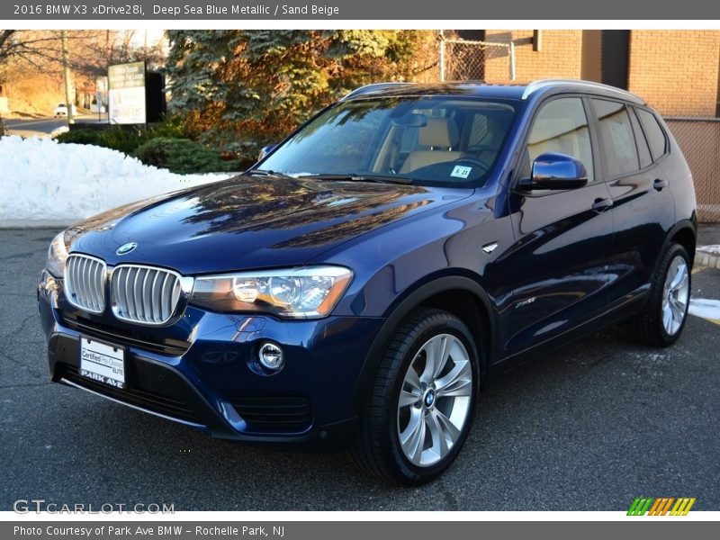 Deep Sea Blue Metallic / Sand Beige 2016 BMW X3 xDrive28i