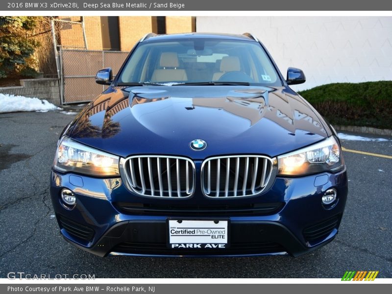 Deep Sea Blue Metallic / Sand Beige 2016 BMW X3 xDrive28i