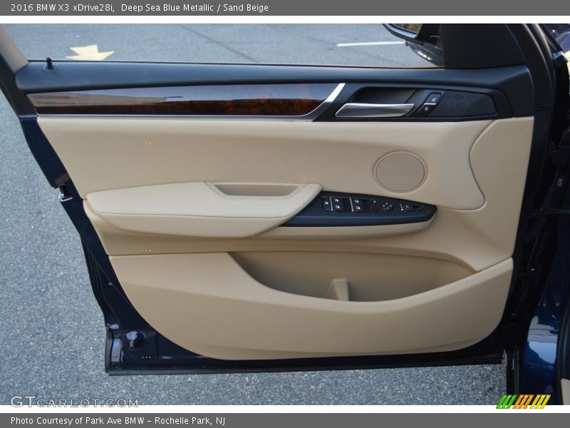 Deep Sea Blue Metallic / Sand Beige 2016 BMW X3 xDrive28i