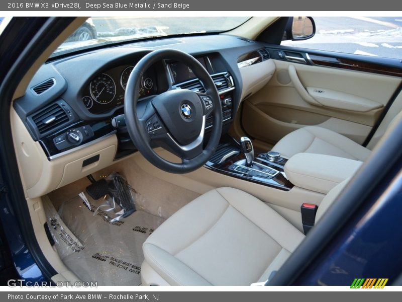 Deep Sea Blue Metallic / Sand Beige 2016 BMW X3 xDrive28i