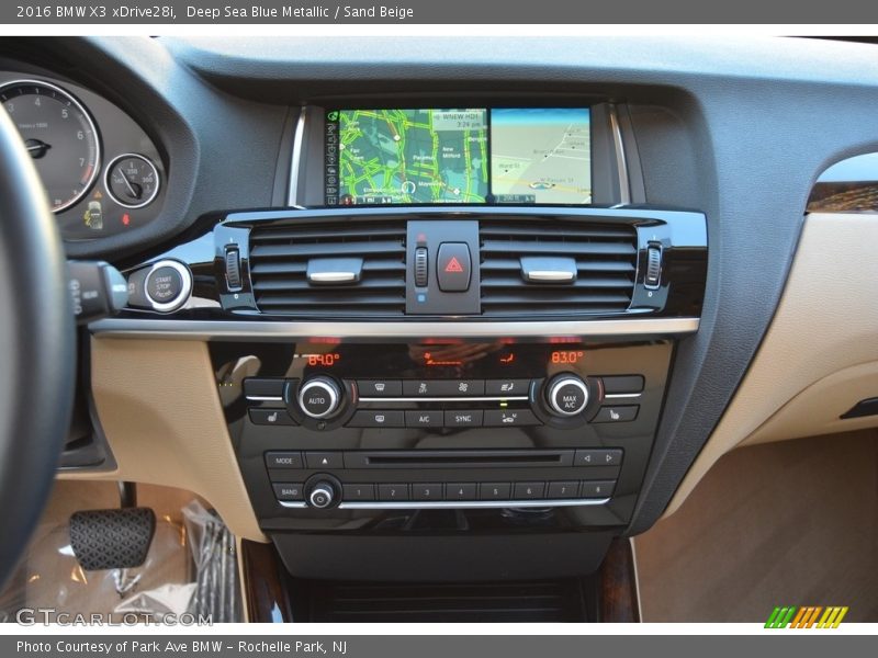 Deep Sea Blue Metallic / Sand Beige 2016 BMW X3 xDrive28i