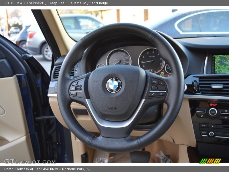 Deep Sea Blue Metallic / Sand Beige 2016 BMW X3 xDrive28i